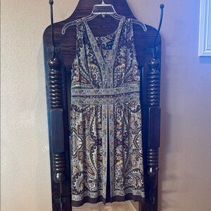 Elegant Paisley Print Dress